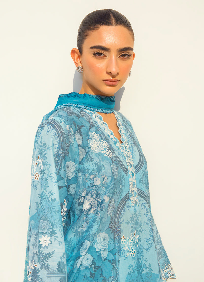 Printed Embroidered 3 PC Suit