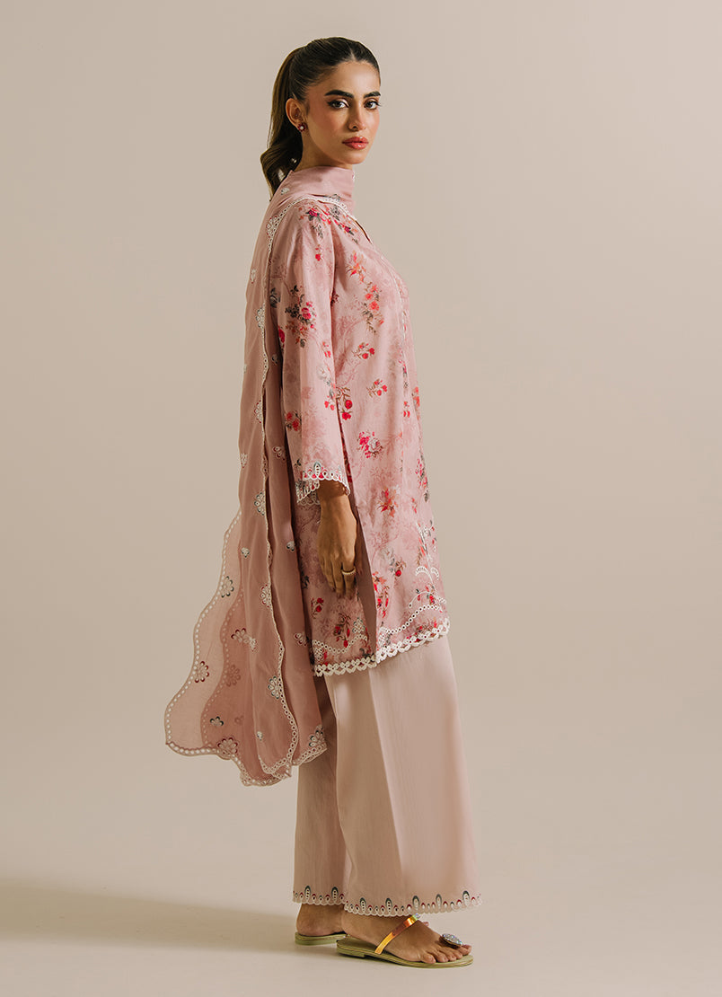 3 PC Printed Embroidered Suit