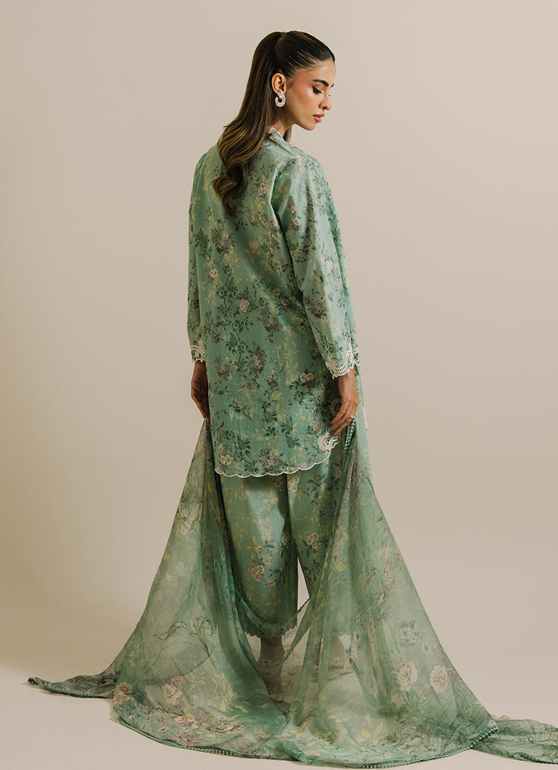 3 PC Printed Embroidered Suit