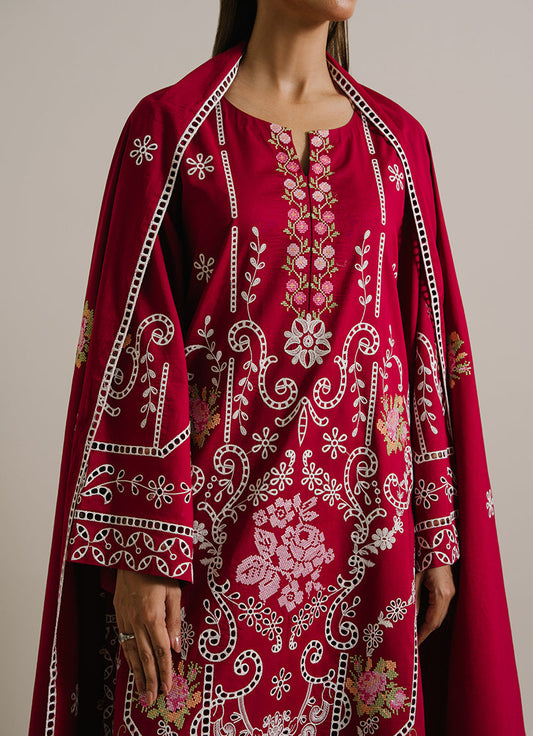 3PC Embroidered Suit