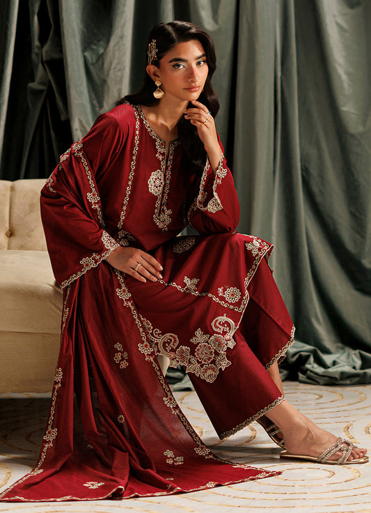 Embroidered 3 PC Suit