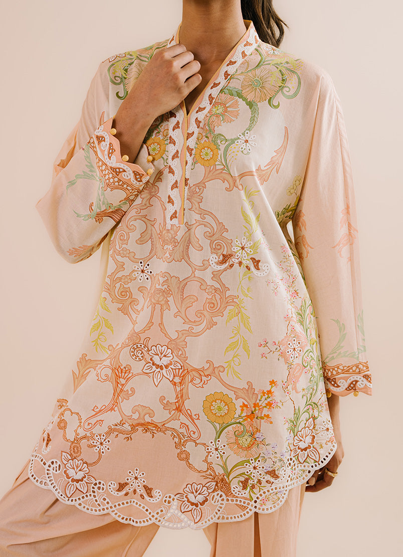 Printed Embroidered CO-ORD Set