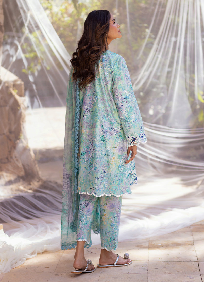 3 PC Embroidered Printed Suit