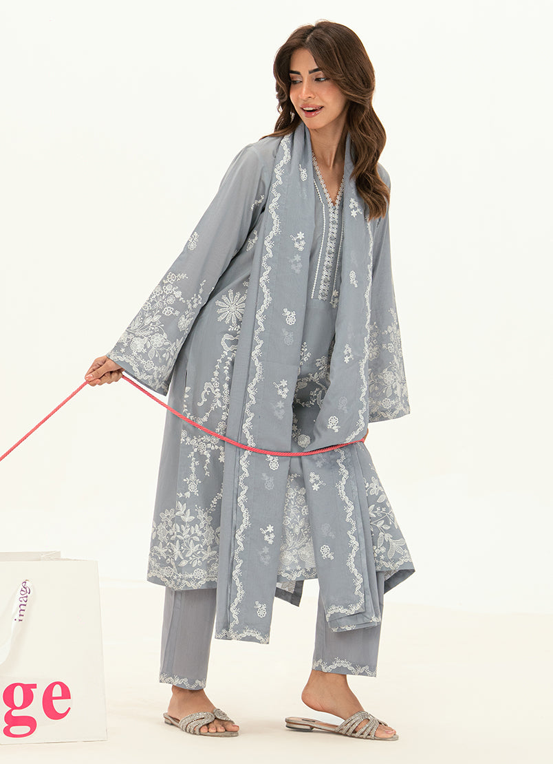 Embroidered 3 PC Suit