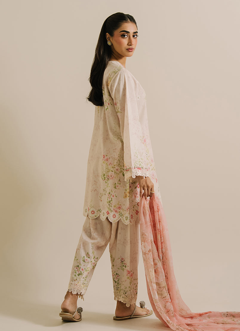 3 PC Printed Embroidered Suit