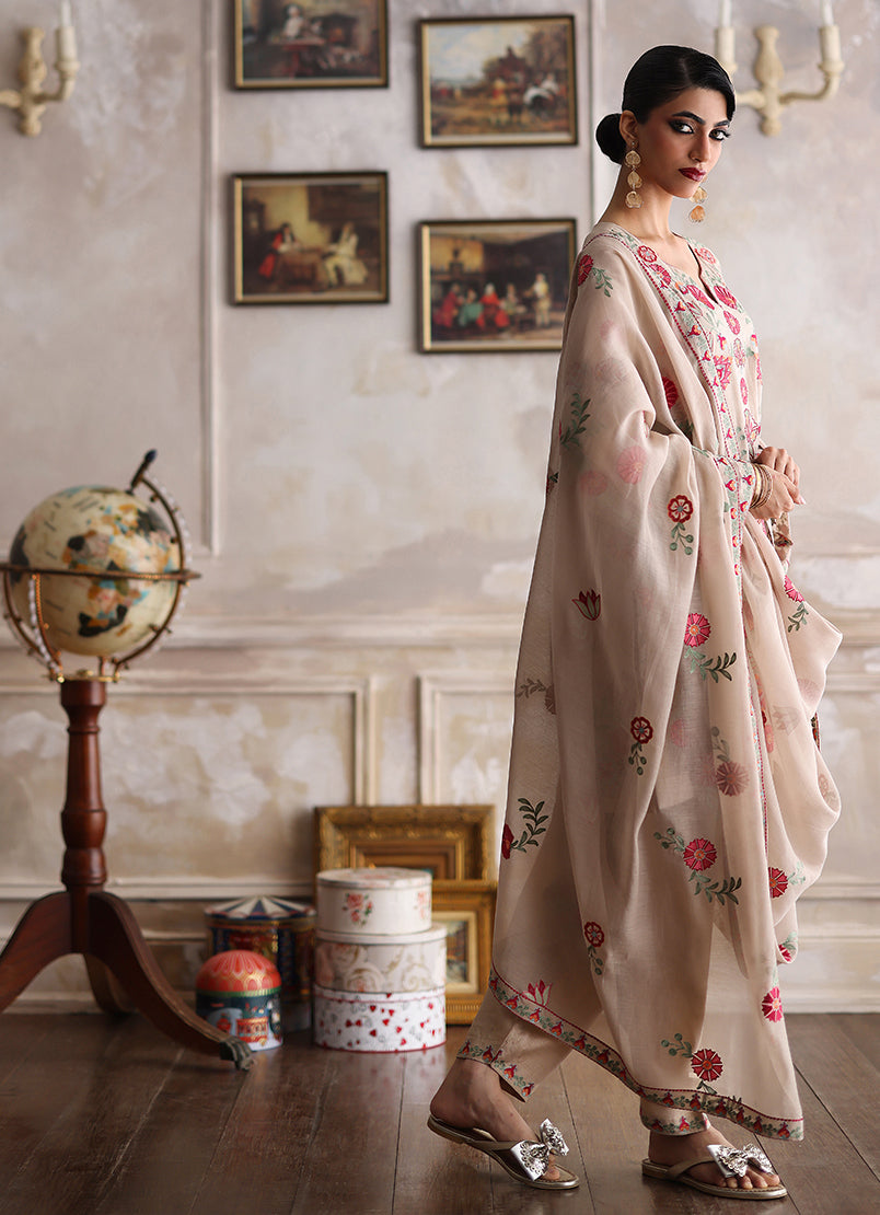 3PC Embroidered Suit