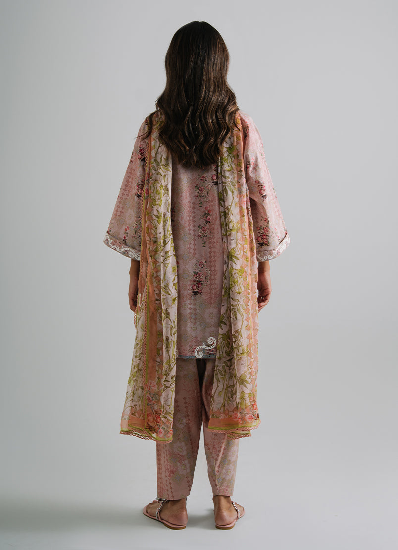 3 PC Embroidered Printed Suit