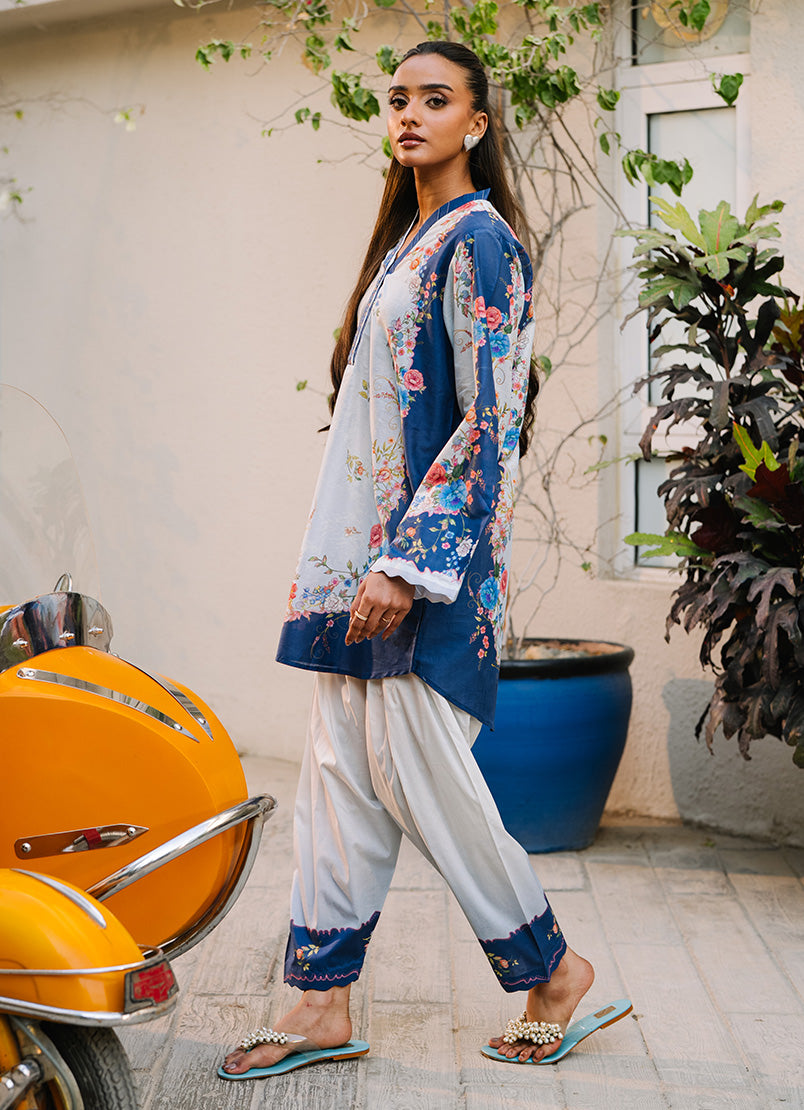 Printed Solid CO-ORD Set
