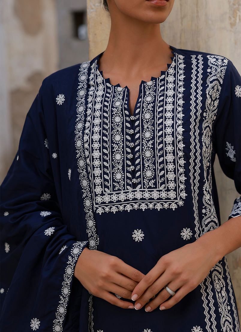 Embroidered Shirt & Dupatta