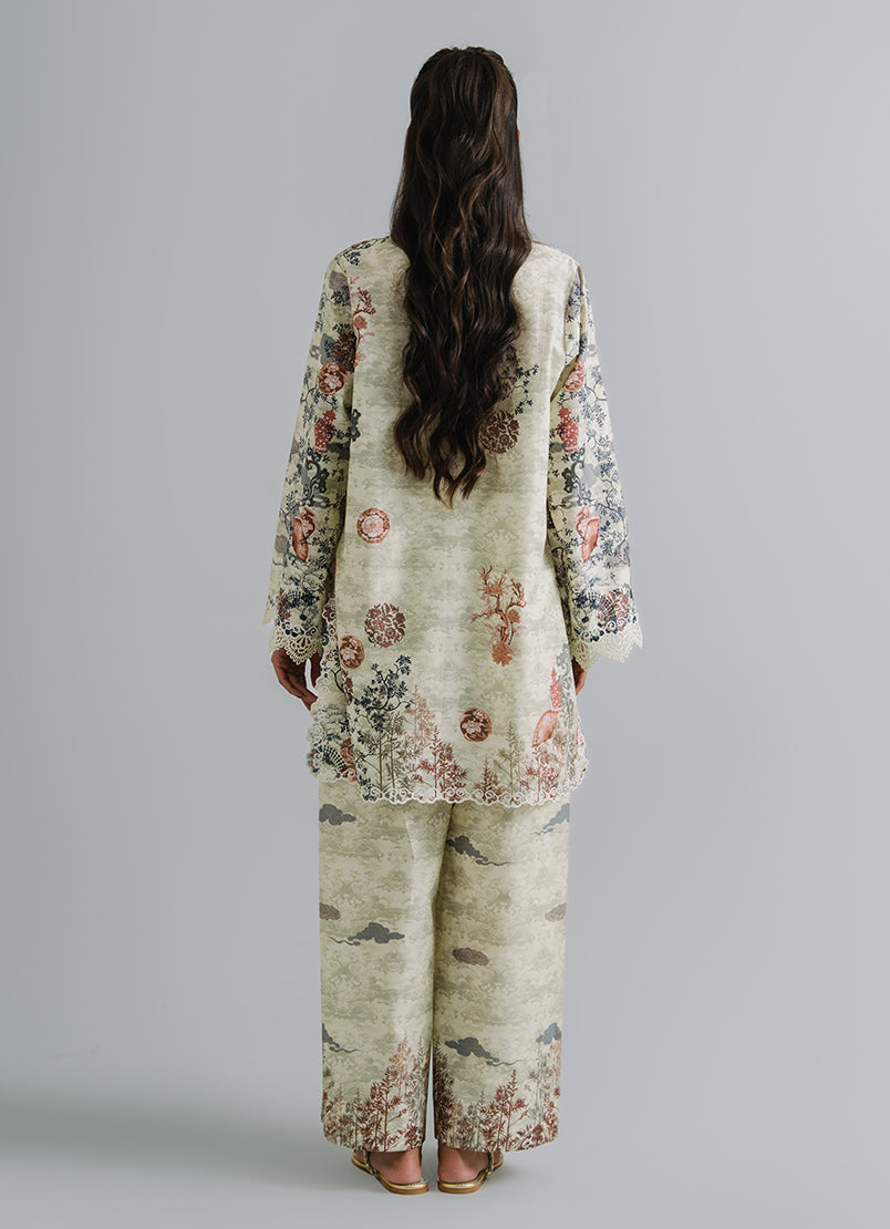 Printed Embroidered CO-ORD Set