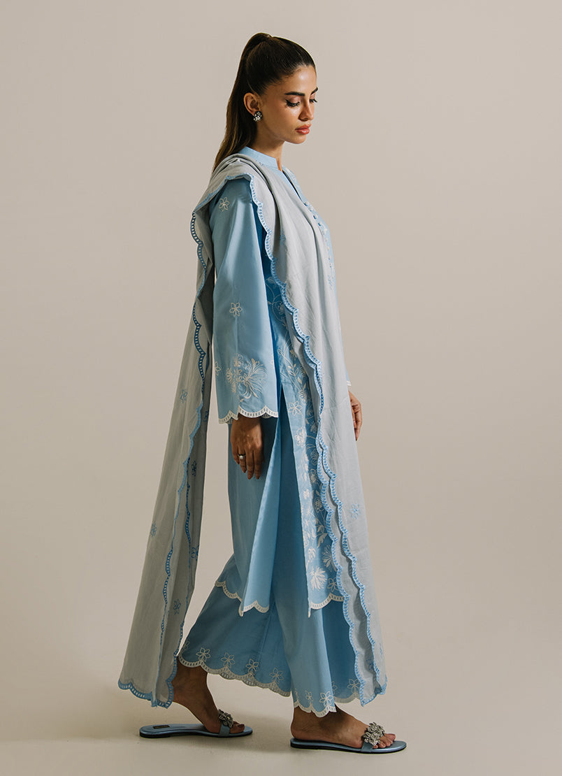 3PC Embroidered Suit