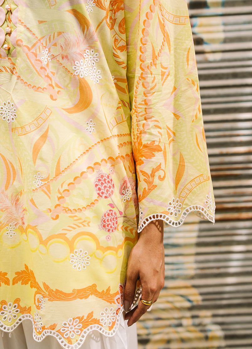 Printed Embroidered Shirt