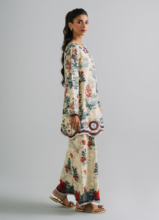 Printed Embroidered CO-ORD Set