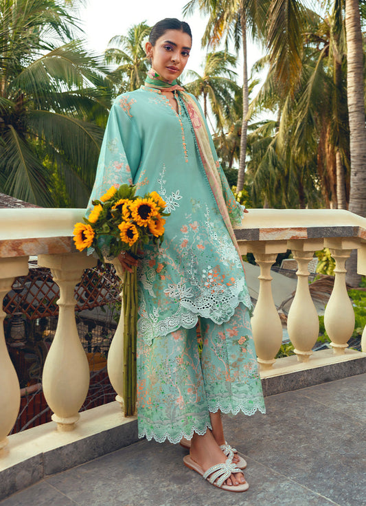 Printed Embroidered 3 PC