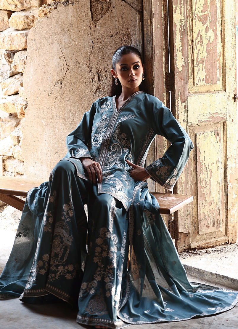 3 PC Kohsar Gharara Set