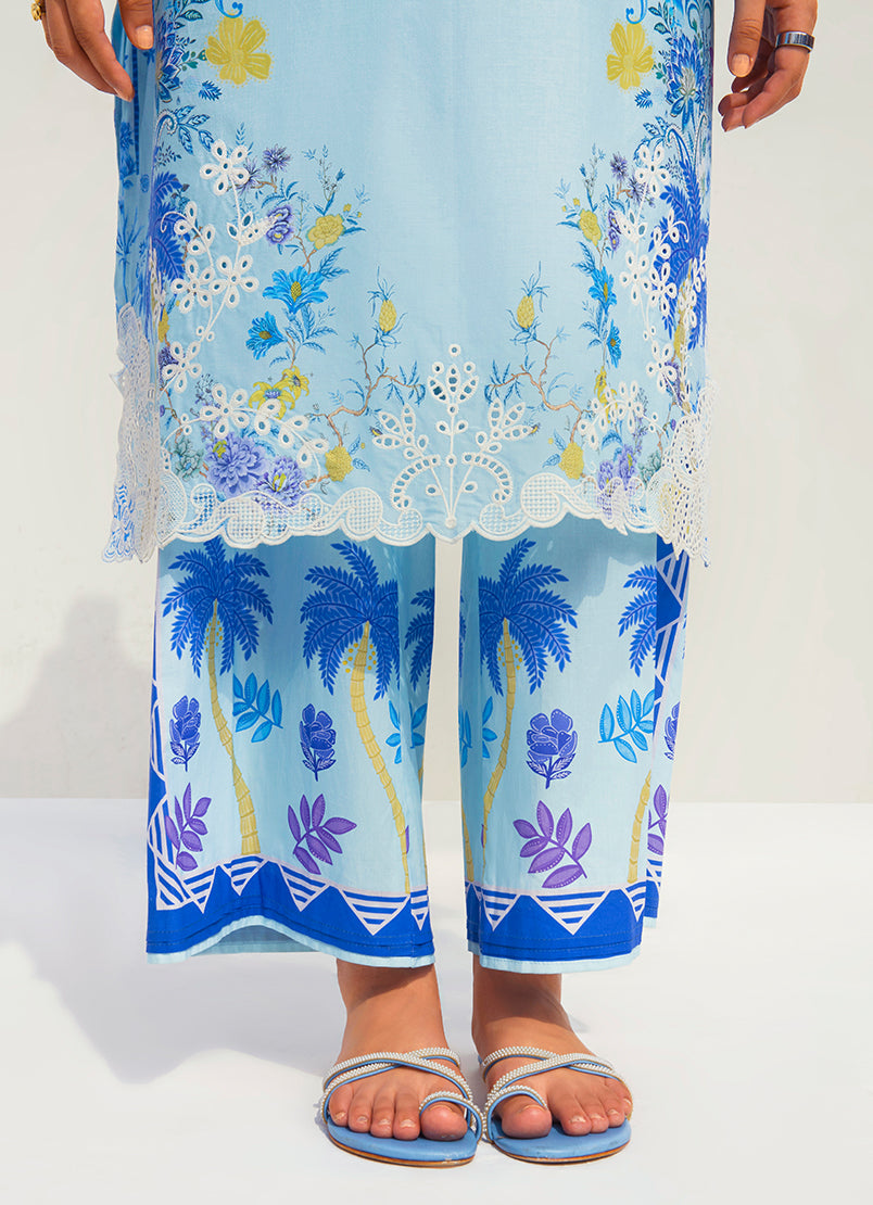 Printed Embroidered CO-ORD Set