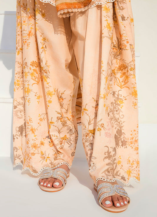 Printed Embroidered 3 PC Suit