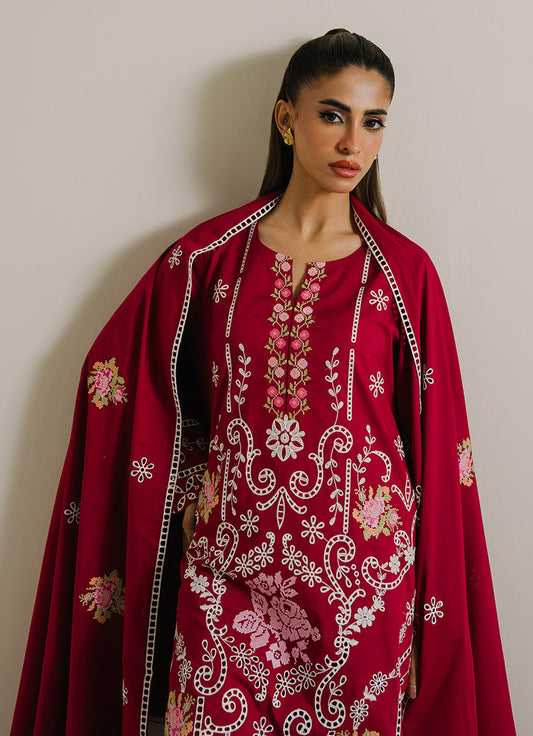 3PC Embroidered Suit