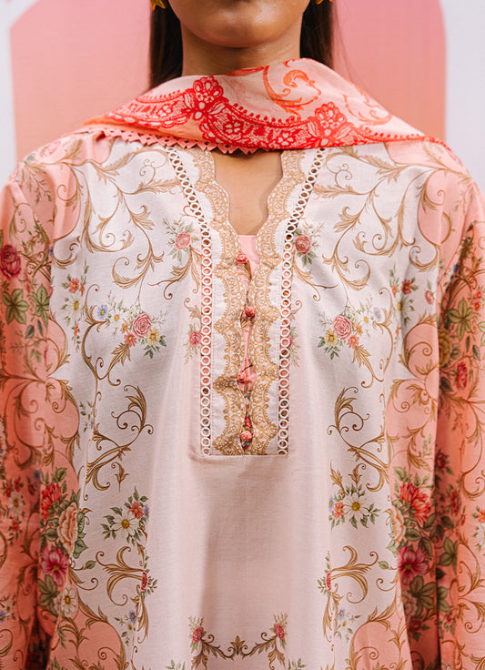 Printed Solid 3 PC Suit