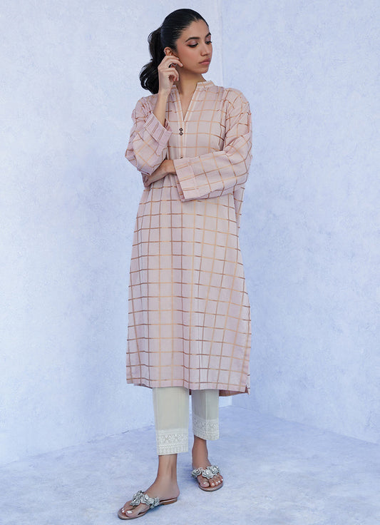 Tea Pink Solid Kurta