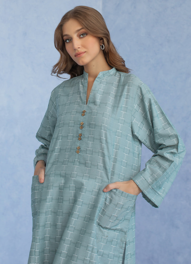 Jacquard Solid Kurta