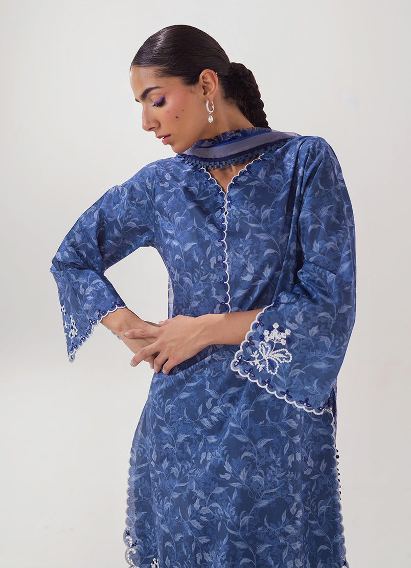 3 PC Embroidered Printed Suit