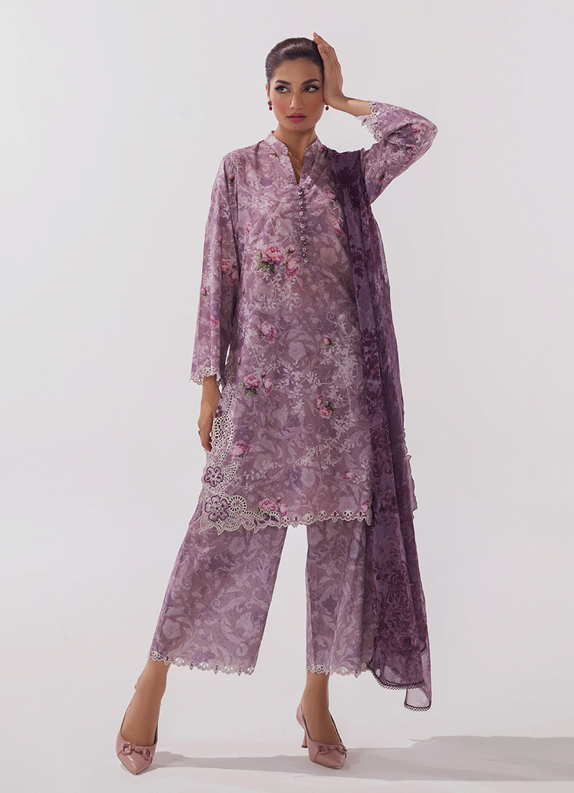 3 PC Embroidered Printed Suit