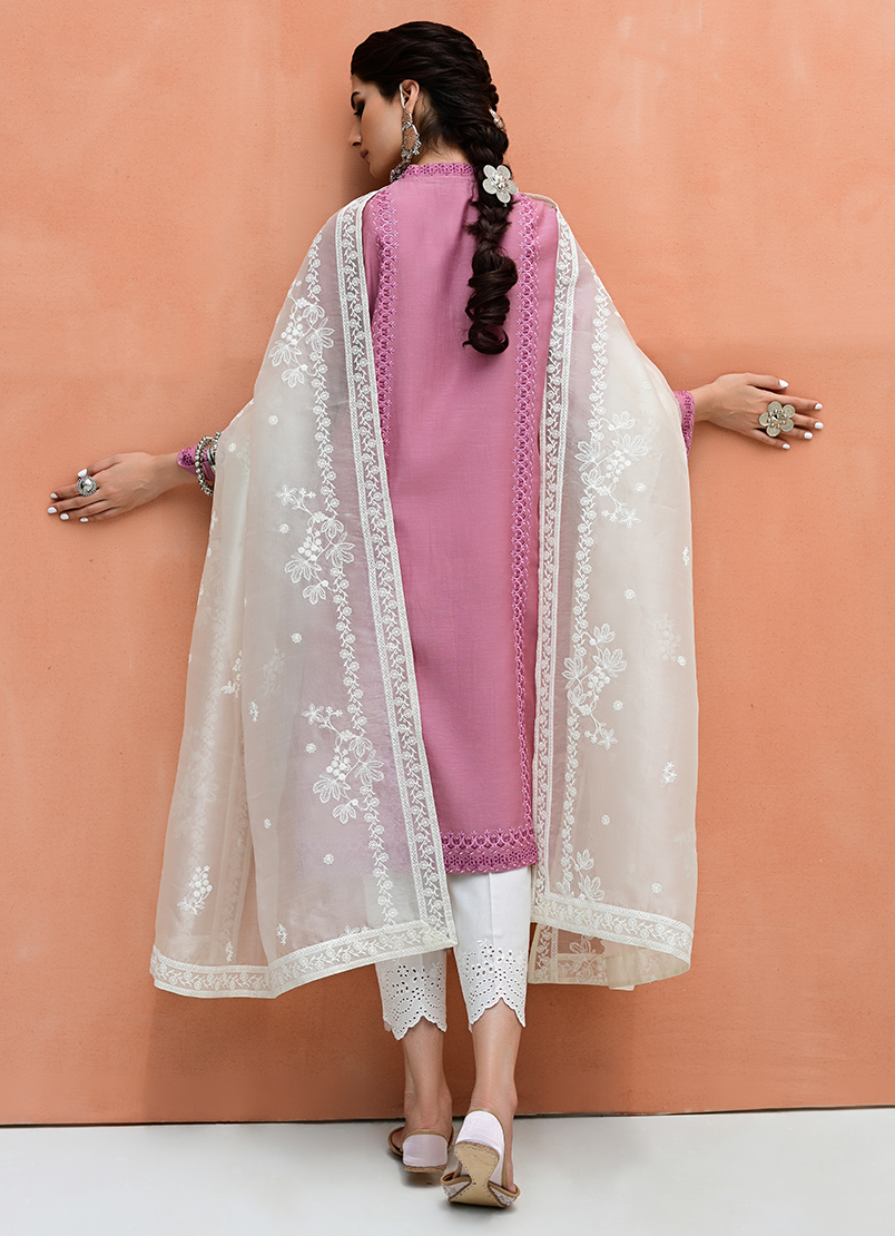 Organza Embroidered Dupatta