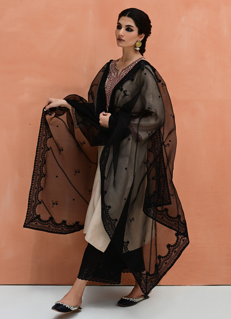 Organza Embroidered Dupatta