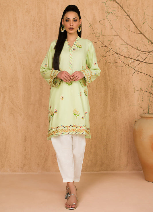 Embroidered Kurta - Embroidered Pret