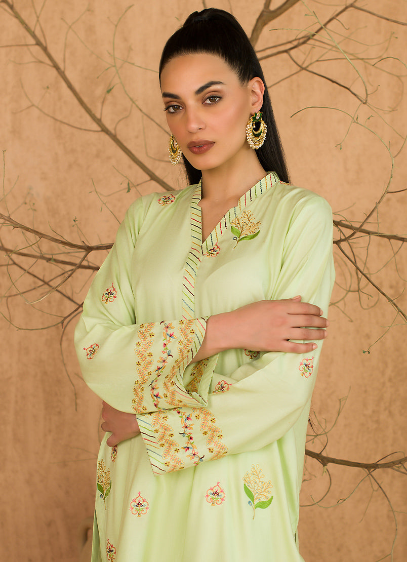 Embroidered Kurta - Embroidered Pret