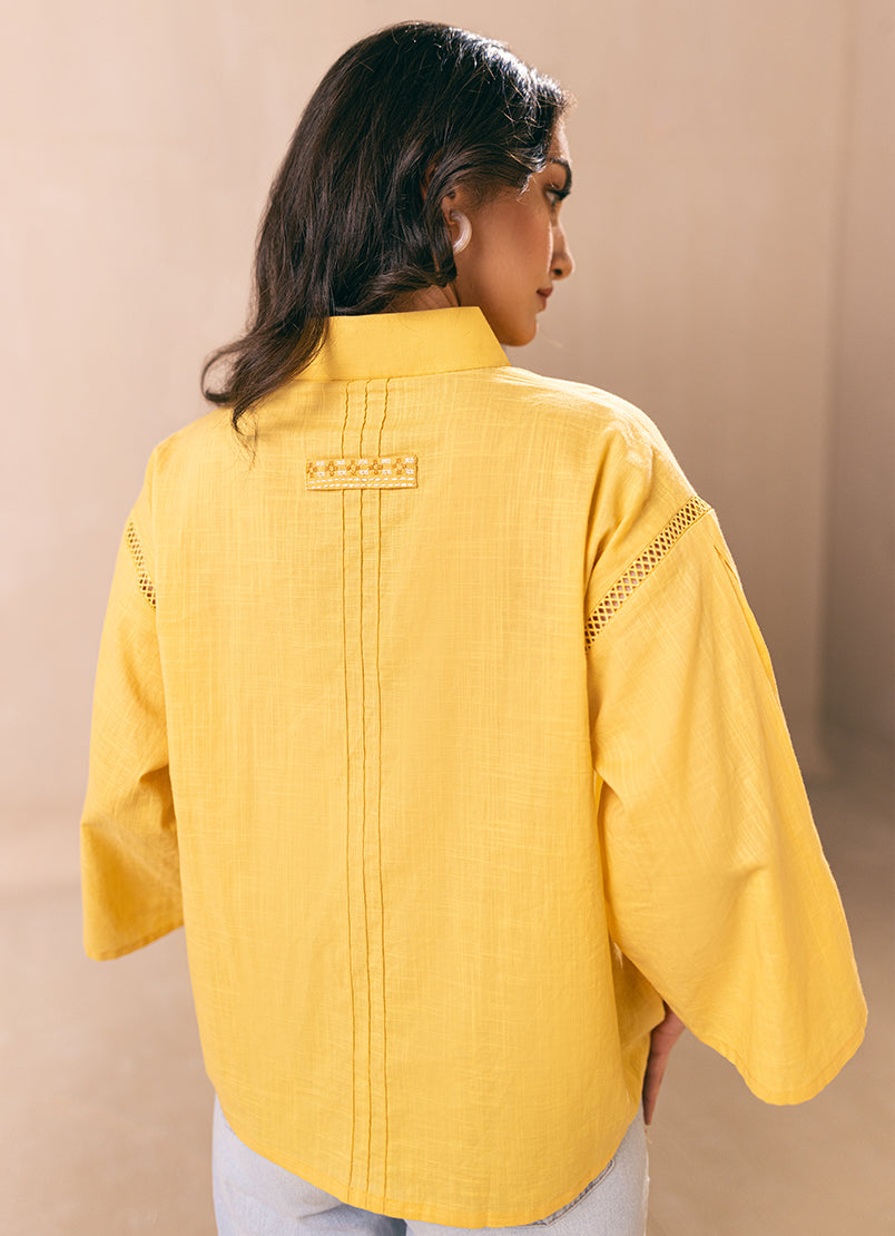 Yellow Embroidered Shirt