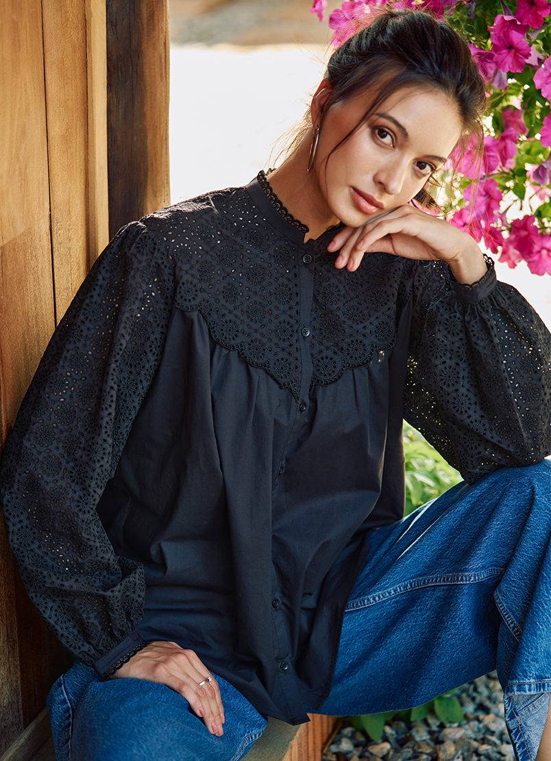 black-embroidered-chikan-blouse