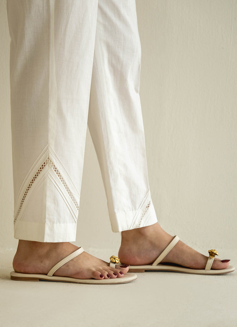 White Pintux Pant